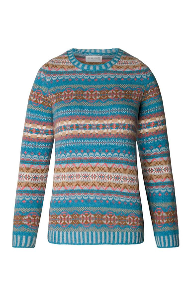 Ladies Kinross Fairisle Crew Neck Jumper
