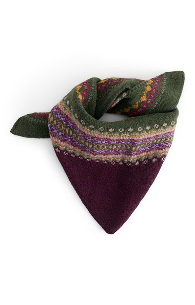 Ladies Eribe Merino Fairisle Neckerchief
