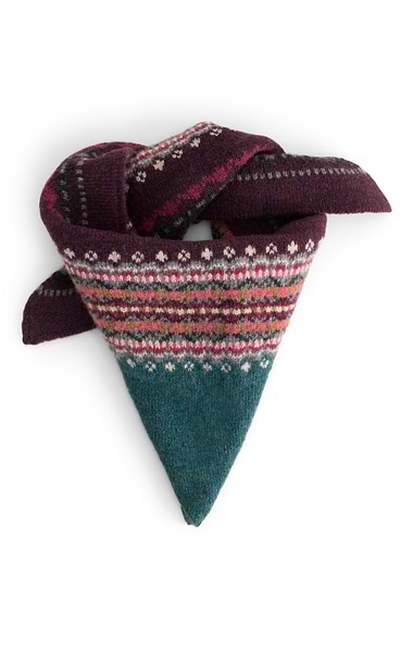 Ladies Eribe Merino Fairisle Neckerchief