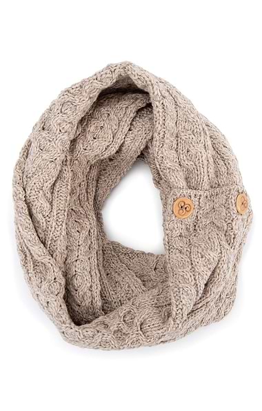 Ladies Five Button Merino Snood