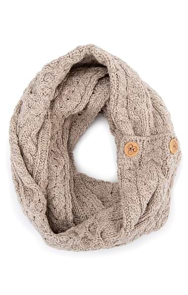 Ladies Five Button Merino Snood