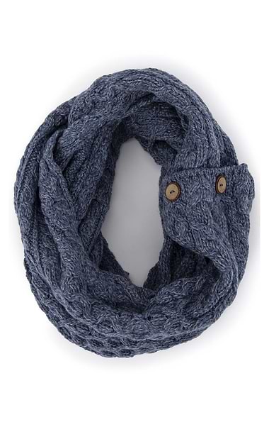 Ladies Five Button Merino Snood