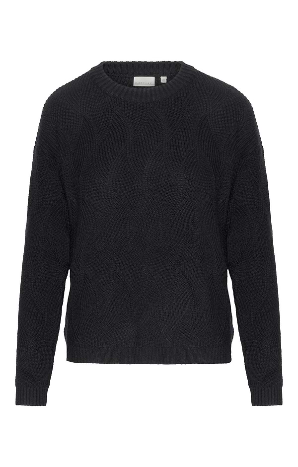 Ladies Cashmere Blend Diamond Crew Neck