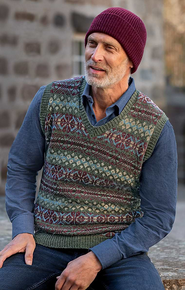 Men's Shetland Fairisle Slipover