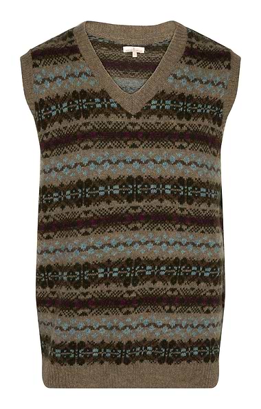 Men's Shetland Fairisle Slipover