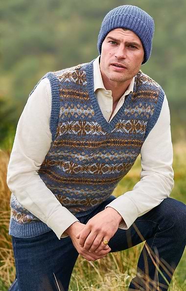 Men's Shetland Fairisle Slipover