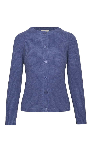 Ladies Cashmere Rib Cardigan