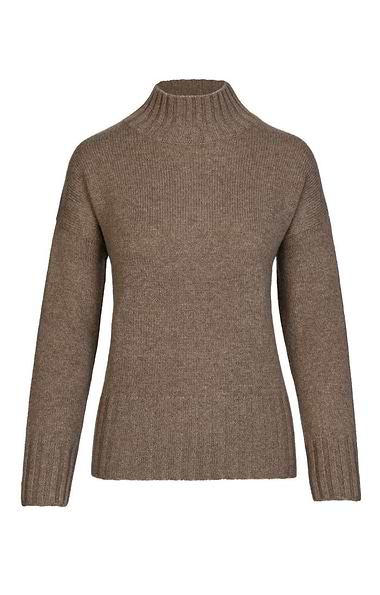 Ladies Cashmere Turtle Rib