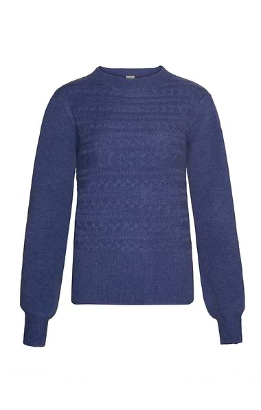 Ladies Cashmere Horizontal Cable Sweater