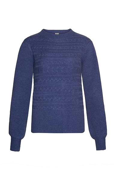 Ladies Cashmere Horizontal Cable Sweater