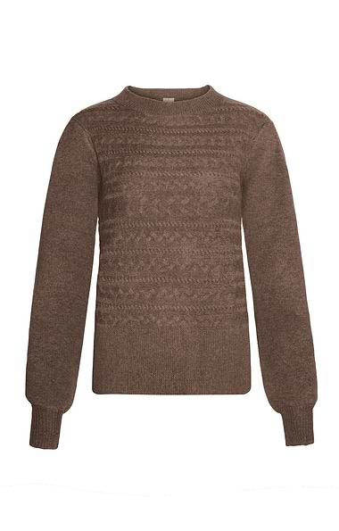 Ladies Cashmere Horizontal Cable Sweater