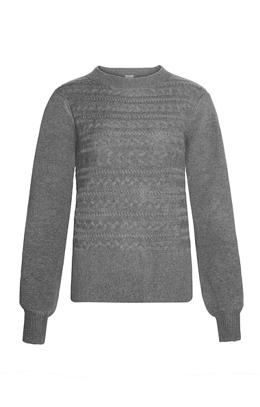 Ladies Cashmere Horizontal Cable Sweater