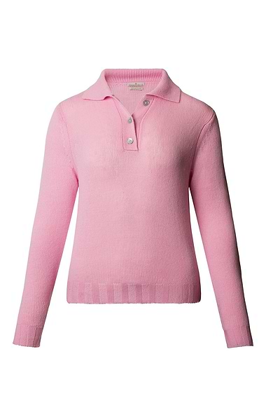 Ladies Cashmere Shirt Neck