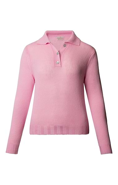 Ladies Cashmere Shirt Neck