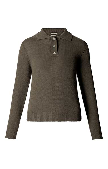 Ladies Cashmere Shirt Neck