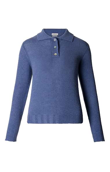 Ladies Cashmere Shirt Neck