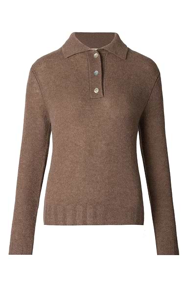 Ladies Cashmere Shirt Neck