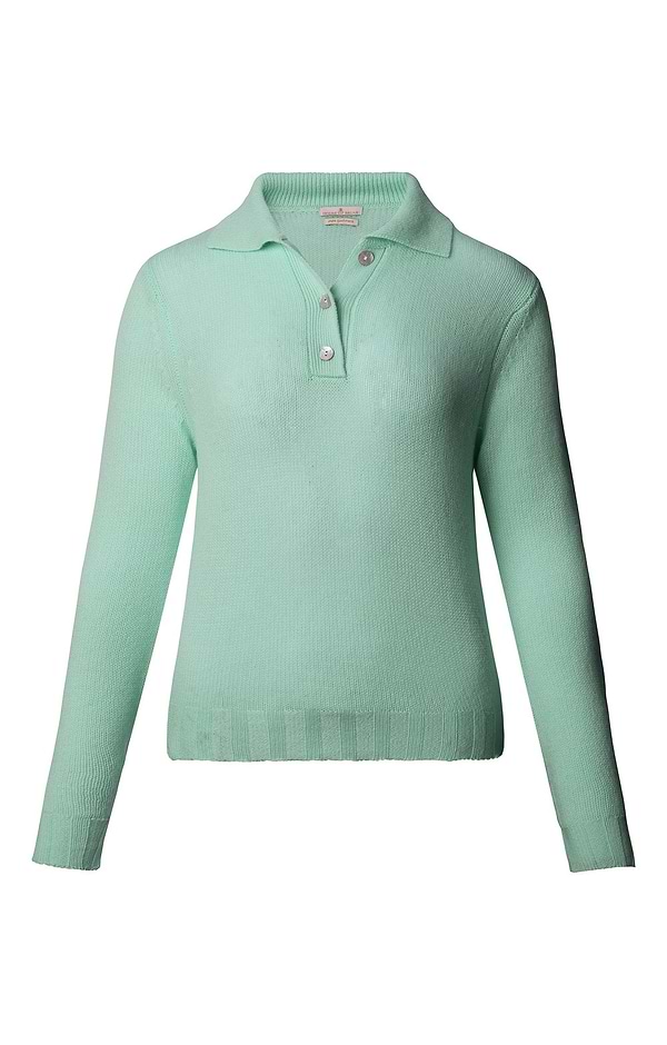 Ladies Cashmere Shirt Neck