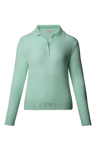 Ladies Cashmere Shirt Neck
