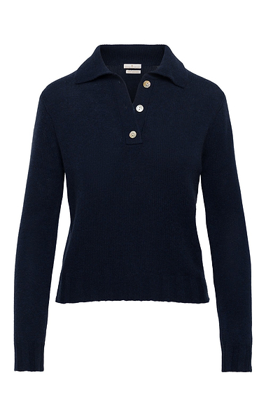 Ladies Cashmere Shirt Neck