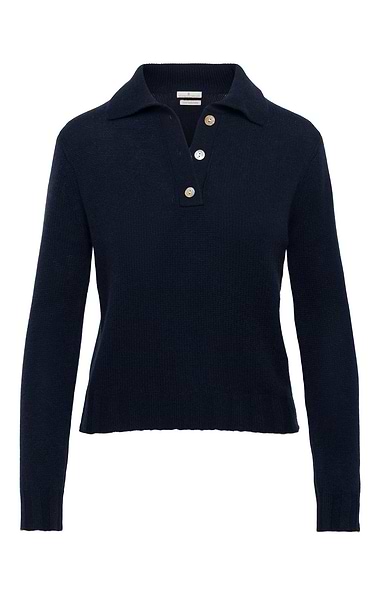 Ladies Cashmere Shirt Neck