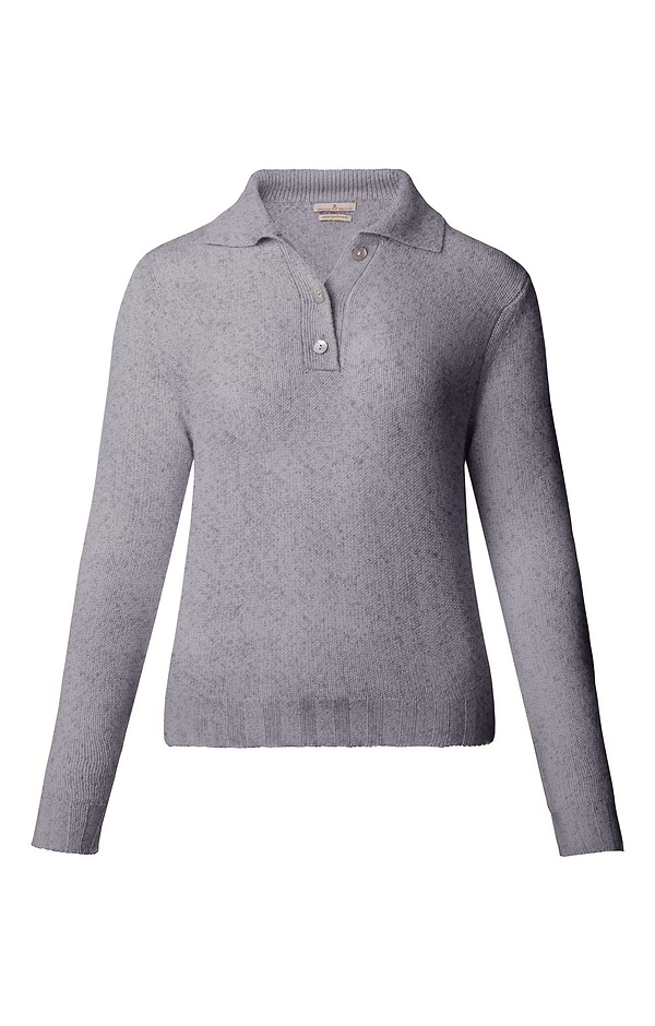 Ladies Cashmere Shirt Neck