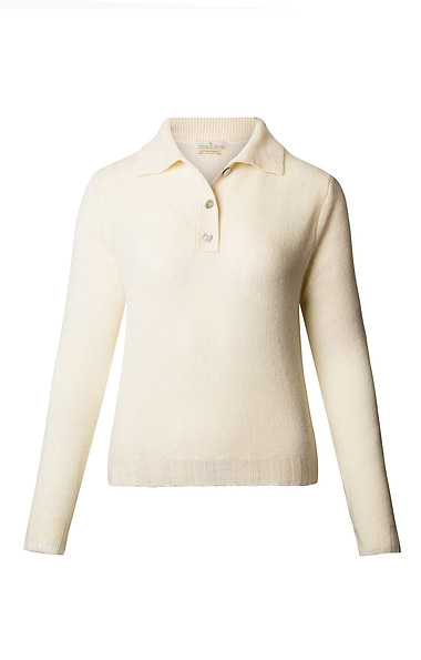 Ladies Cashmere Shirt Neck