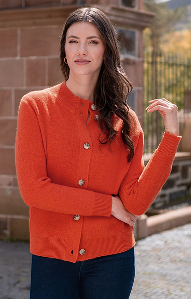 Ladies Cashmere Modern Cardigan