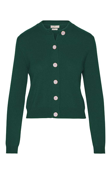 Ladies Cashmere Pendant Button Cardigan