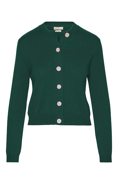 Ladies Cashmere Pendant Button Cardigan