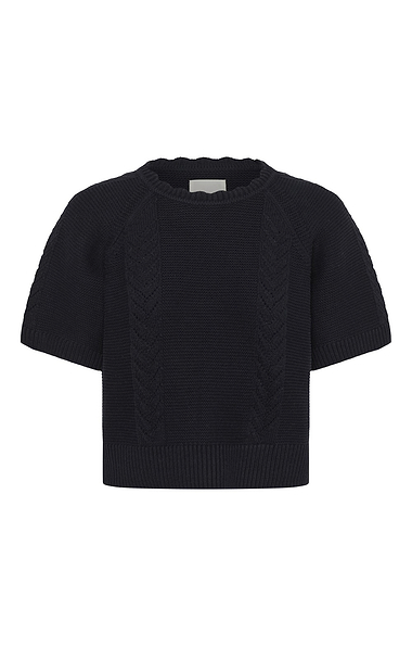 Ladies Part Two Anisette Short Sleeve Pointelle Knit Top