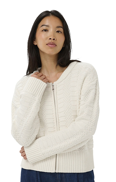 Ladies Part Two Aniela Chunky Knit Zip Sweater