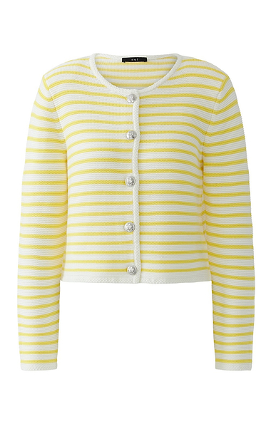 Ladies Oui Stripe Knitted Jacket