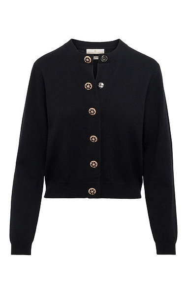 Ladies Jewel Button Cashmere Cardigan
