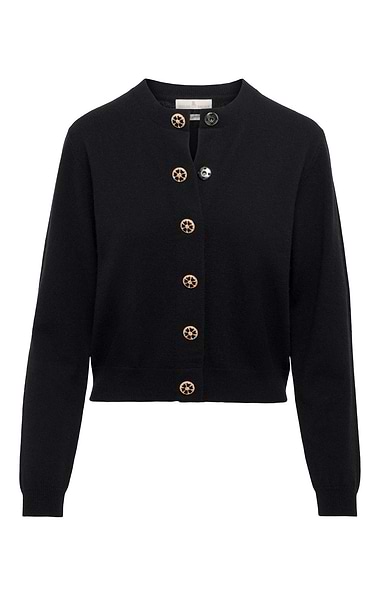 Ladies Jewel Button Cashmere Cardigan