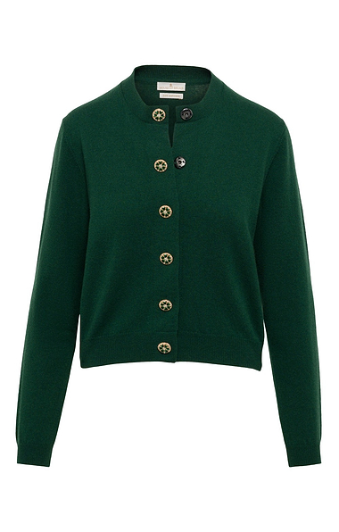 Ladies Jewel Button Cashmere Cardigan