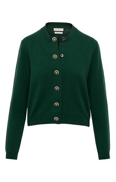 Ladies Jewel Button Cashmere Cardigan