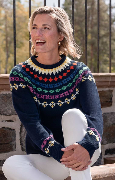 Ladies House of Bruar Cashmere Fairisle Sweater