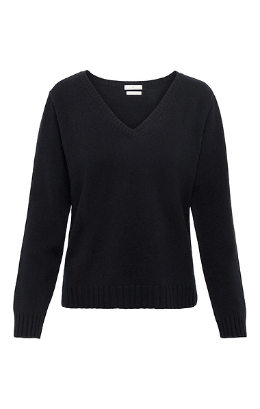Ladies Cashmere Contemporary V Neck Sweater
