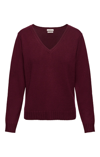 Ladies Cashmere Contemporary V Neck Sweater