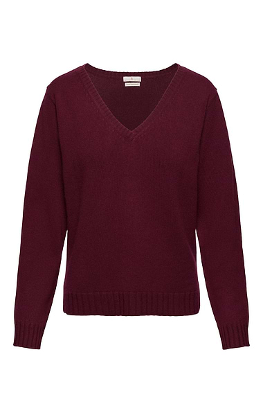 Ladies Cashmere Contemporary V Neck Sweater