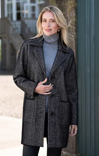 Ladies Herringbone Coat