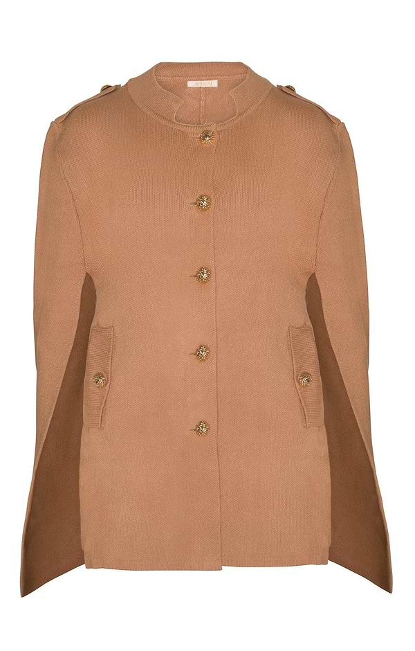 Ladies Knit Military Cape