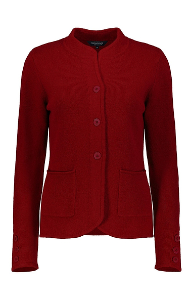 Ladies Lambswool Knitted Notched Collar Blazer