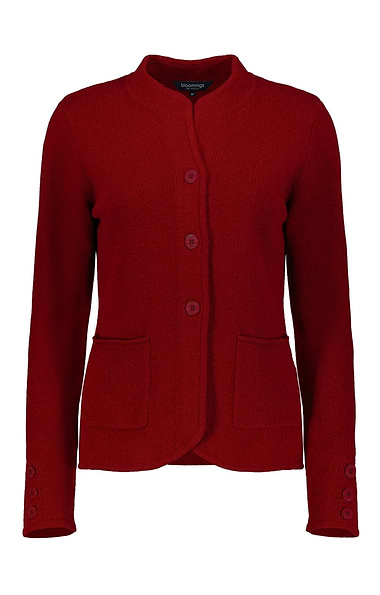 Ladies Lambswool Knitted Notched Collar Blazer