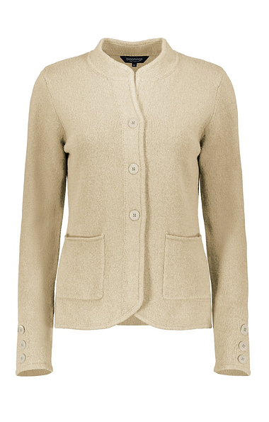 Ladies Lambswool Knitted Notched Collar Blazer