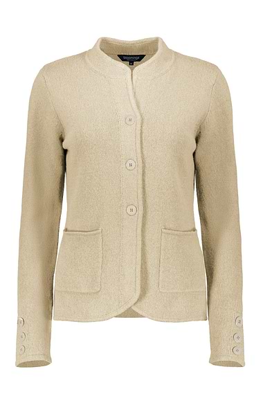Ladies Lambswool Knitted Notched Collar Blazer