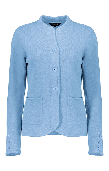 Ladies Lambswool Knitted Notched Collar Blazer