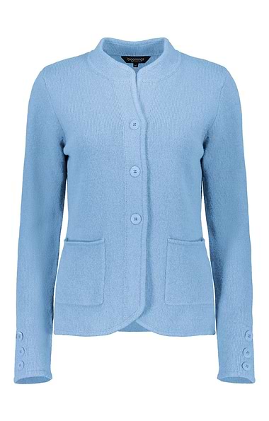 Ladies Lambswool Knitted Notched Collar Blazer
