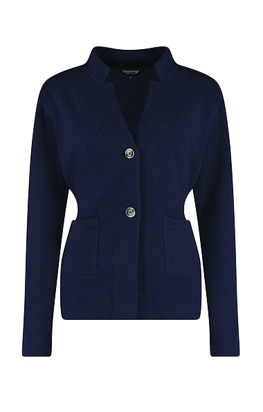 Ladies Lambswool Knitted Notched Collar Blazer
